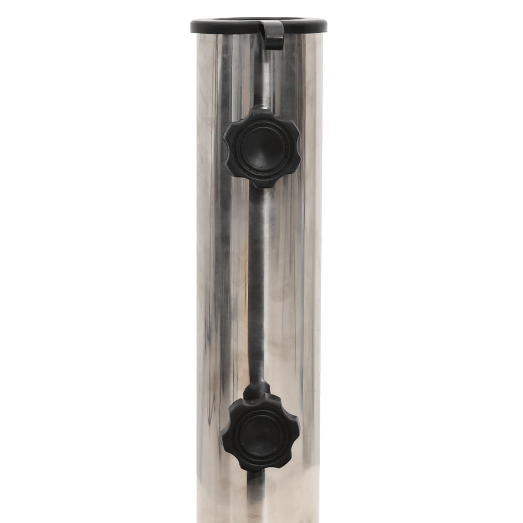 Parasol Base Black Granite, Stainless Steel 66 lb Rollable