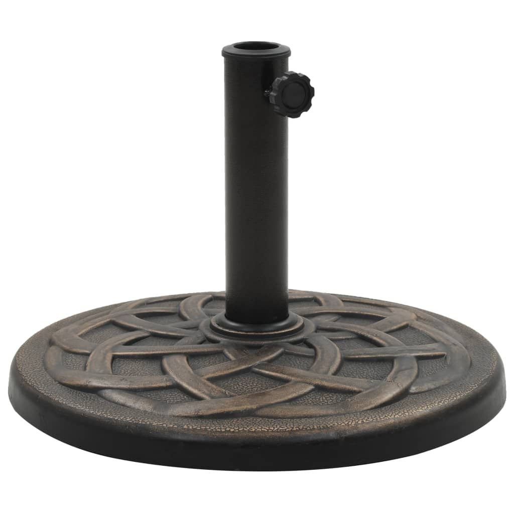 Parasol Base Bronze Polyresin Medium Heavy Duty Round Stylish