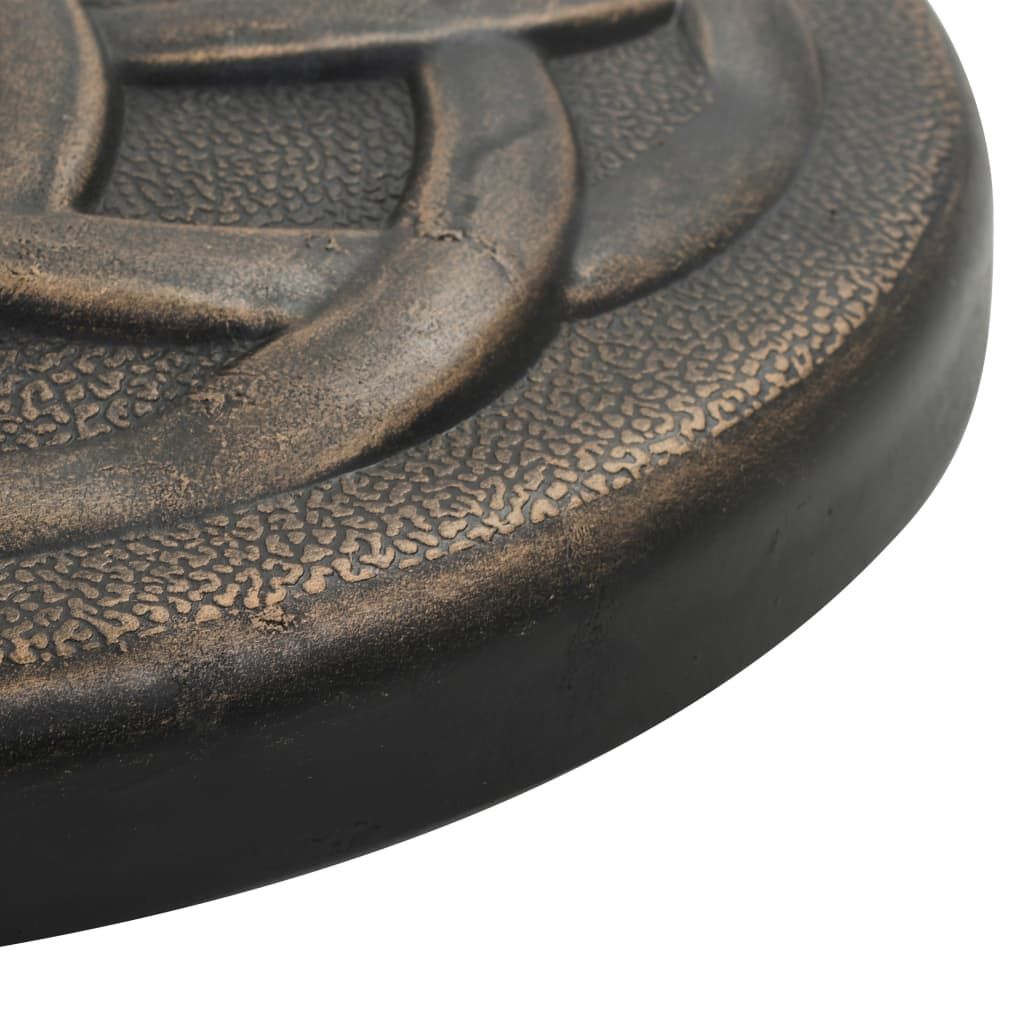 Parasol Base Bronze Polyresin Medium Heavy Duty Round Stylish