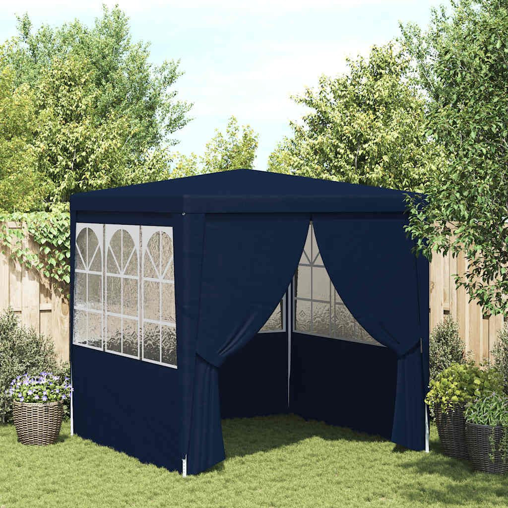 Party Tent Blue 100% polyethylene, steel 6.6x6.6 Feet