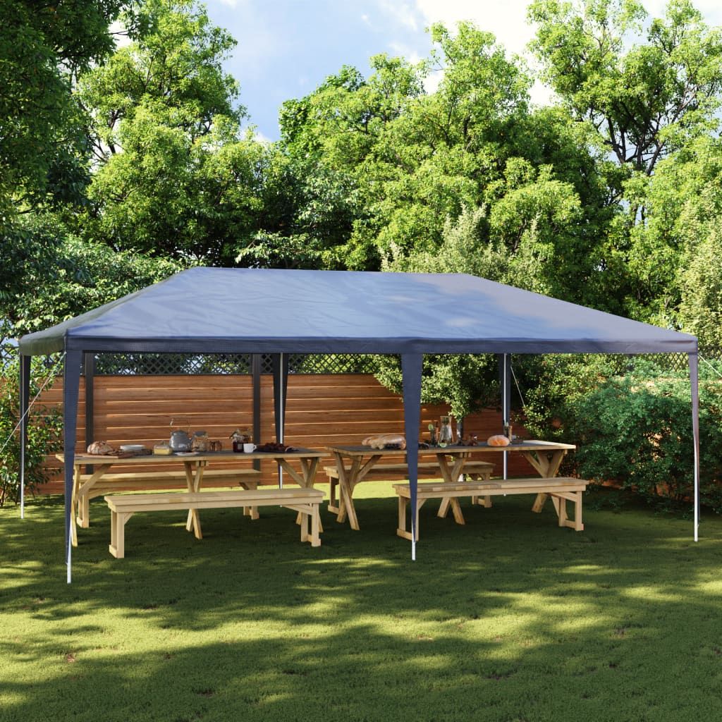 Party Tent Blue Polyethylene 13x20 ft UV-resistant materials