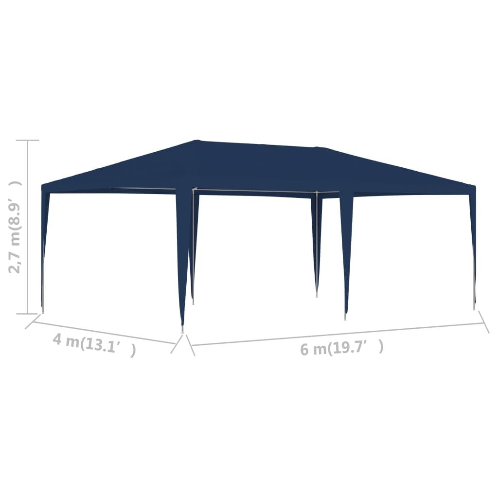 Party Tent Blue Polyethylene 13x20 ft UV-resistant materials