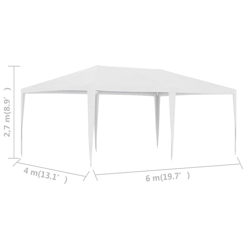 Party Tent White Polyethylene, Iron 13.1 x 19.7 ft Durable