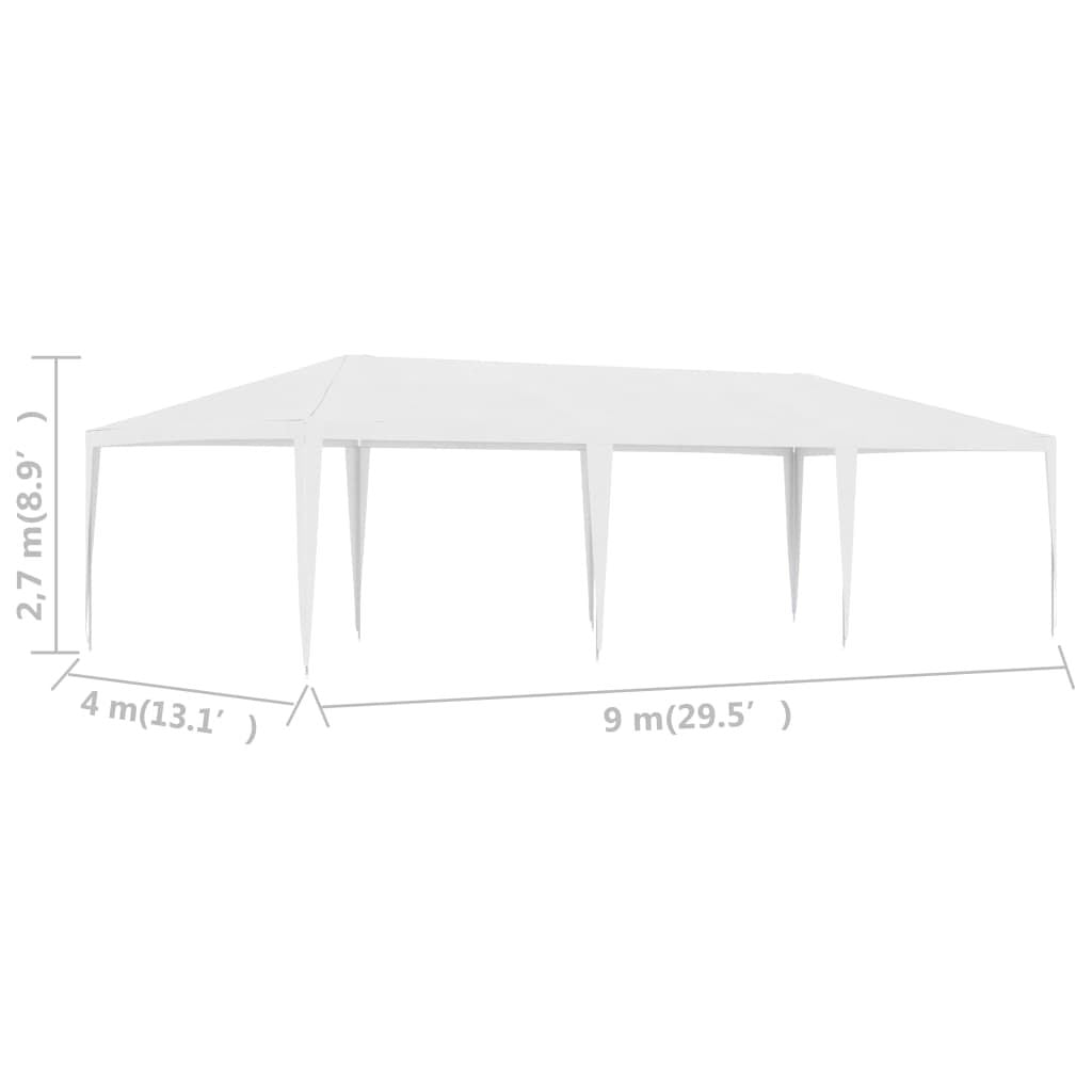 Party Tent White Polyethylene roof, Iron frame Large Durable