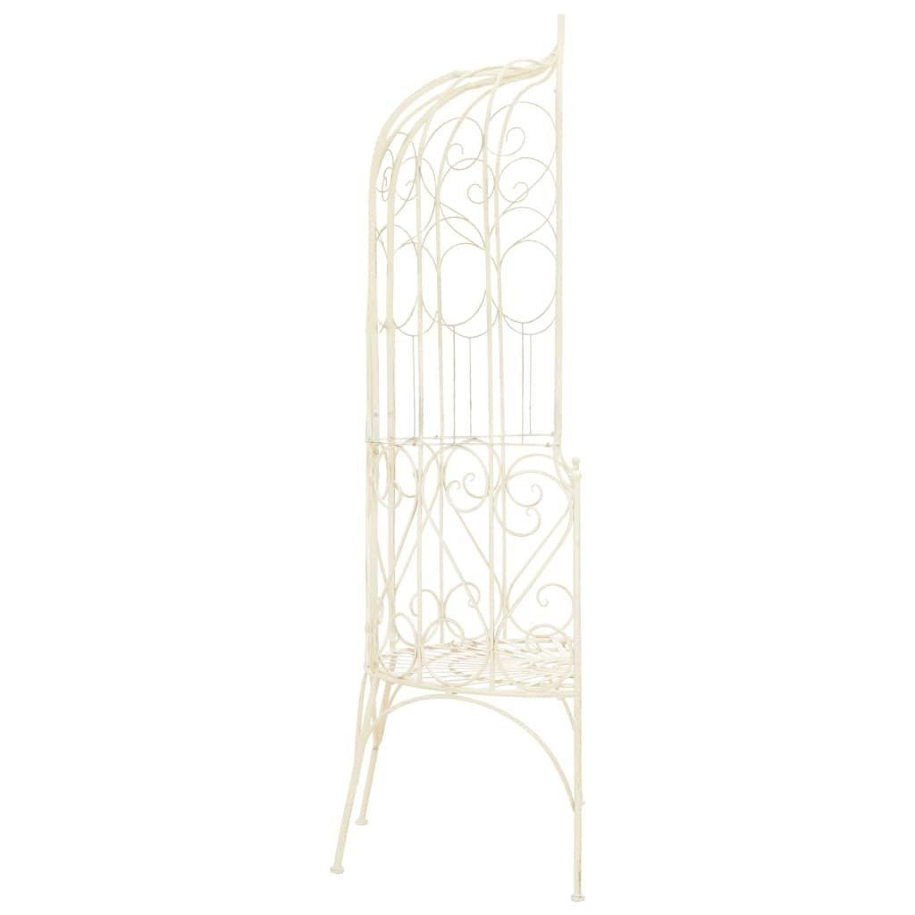Patio Bench 37.4" Iron Antique White