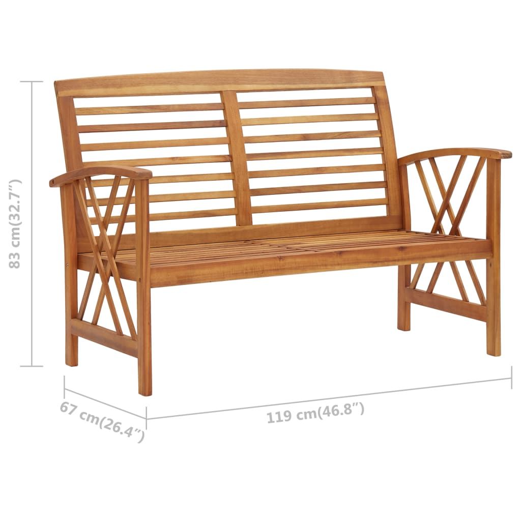 Patio Bench Durable Garden Bench Rectangular Traditional