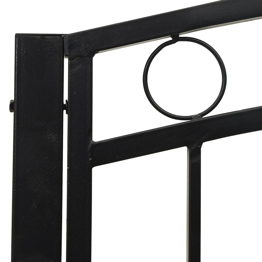 Patio Bench with a Table 49.2" Steel Black