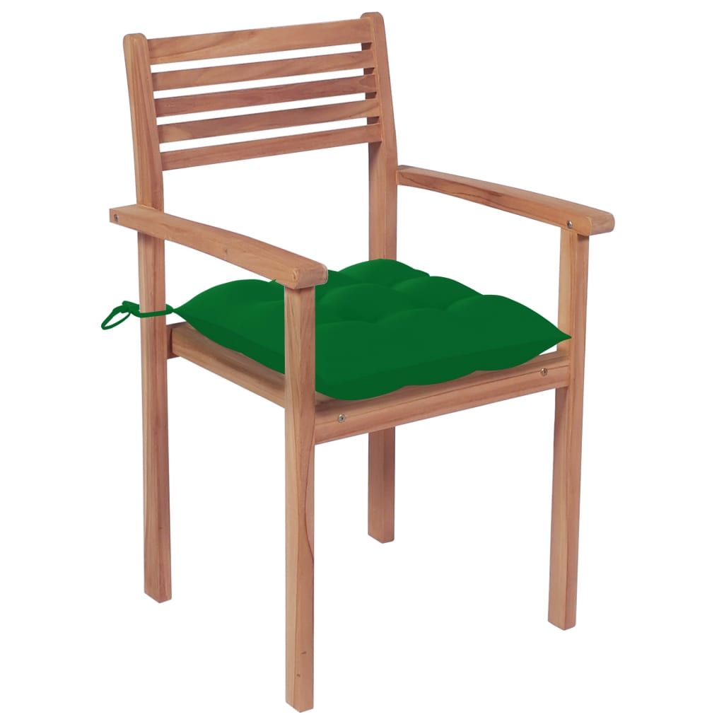 Patio Chair Set of 4 Teak Wood Fine sanded teak wood Medium