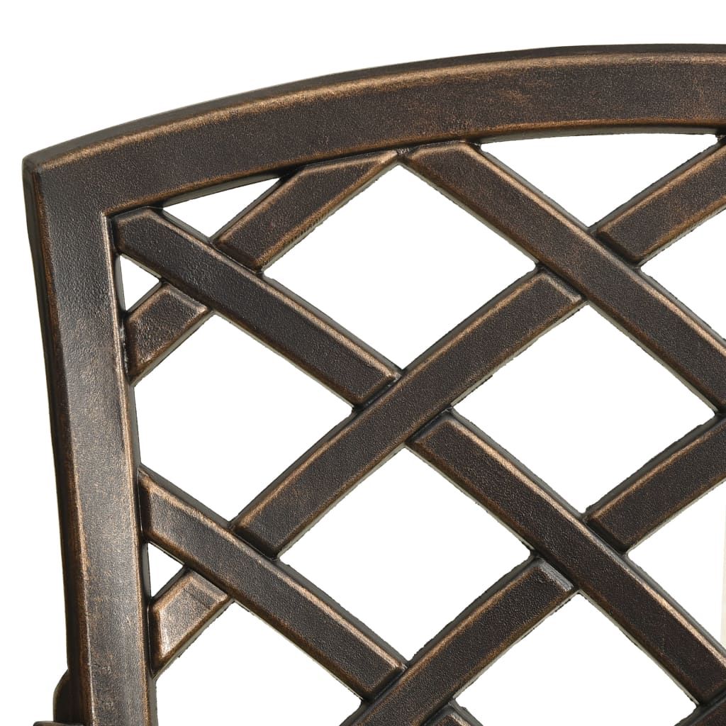 Patio Chairs 2 pcs Cast Aluminum Bronze