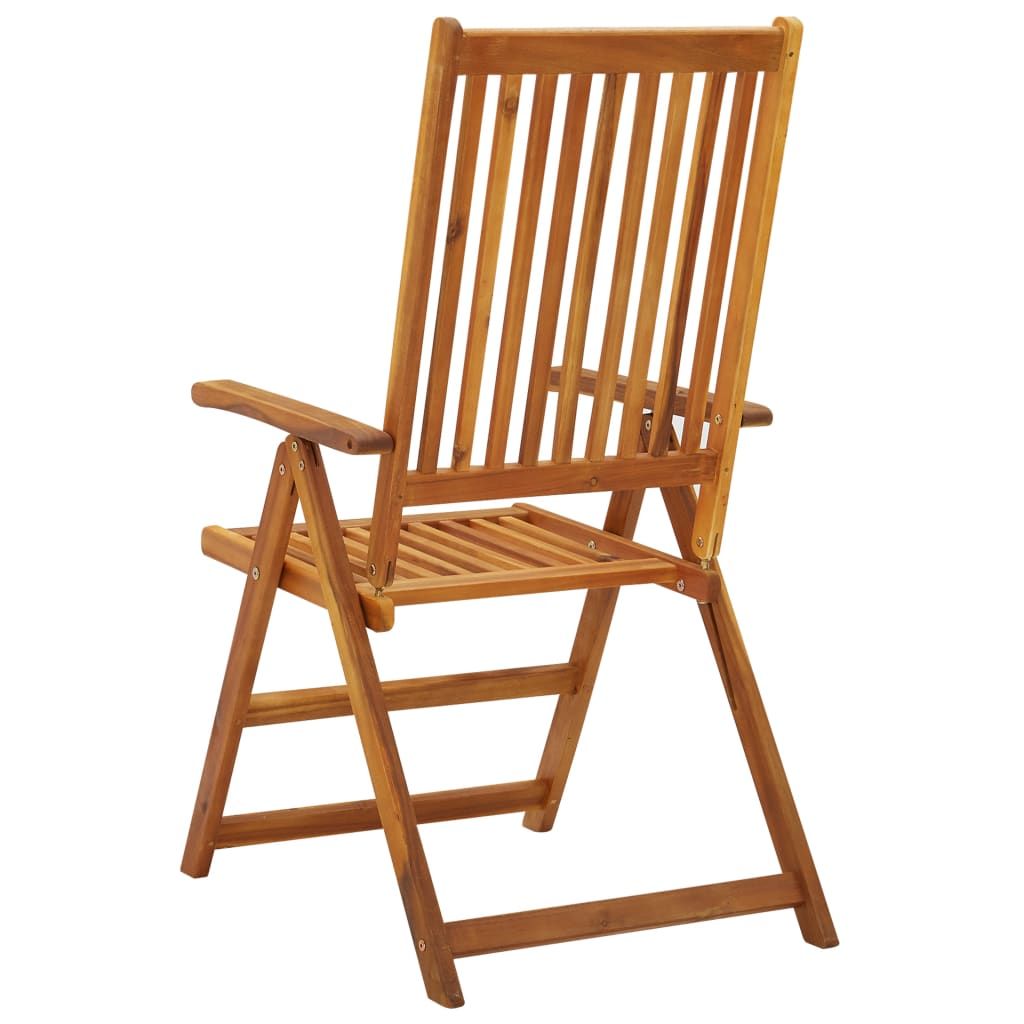 Patio Reclining Chairs 2 pcs Solid Acacia Wood