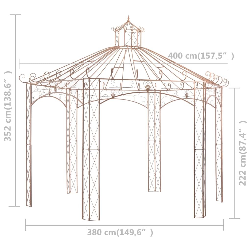 Pavilion Antique Brown Wrought Iron Large Ornaments Pavilion