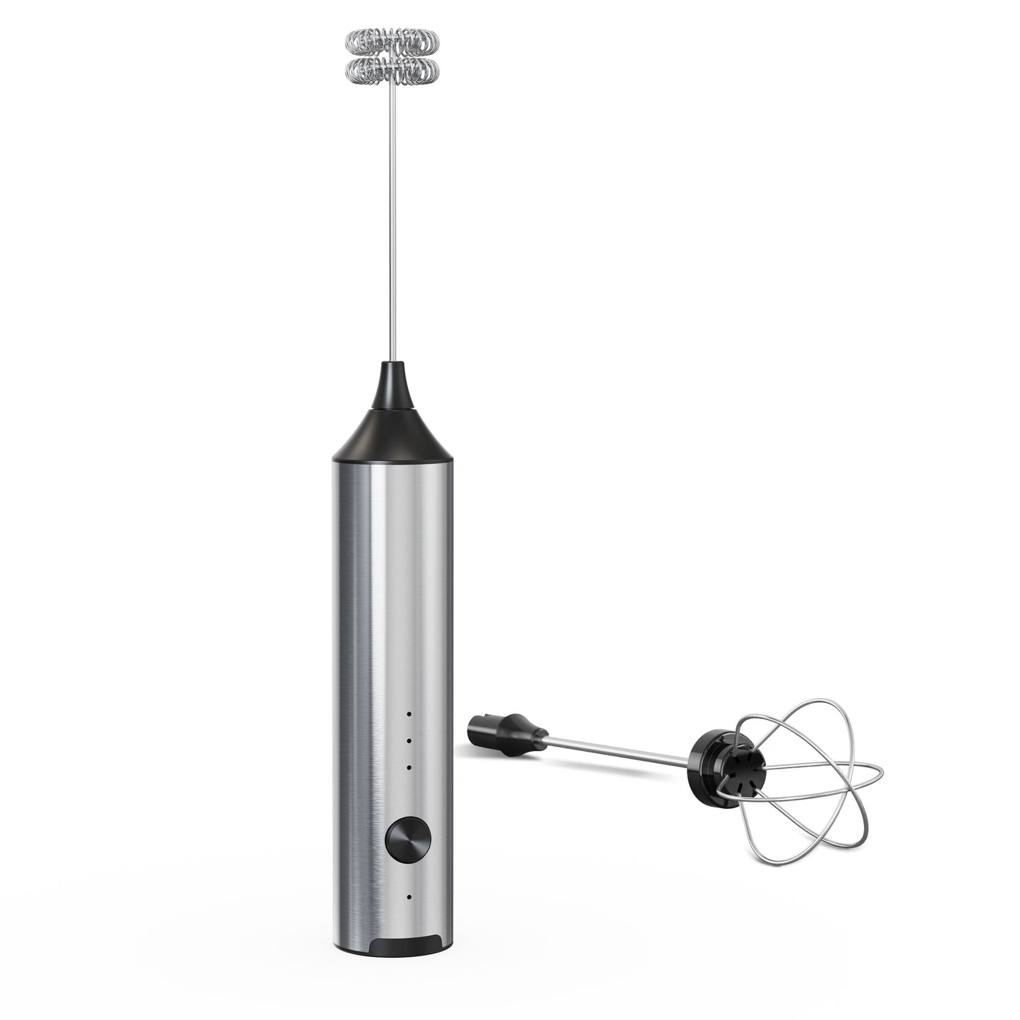 [Pick-Up Only] Madrigal Rechargeable Milk Frother with Stand, Dual 304 Stainless Steel Whisks, USB-C Mini Mixer for Drinks, Cappuccino & Hot Chocolate, 3-Speed Handheld Drink Mixer for Lattes