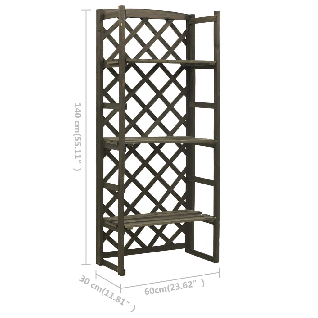 Planter Grey Solid firwood Medium Plant Stand Rectangular