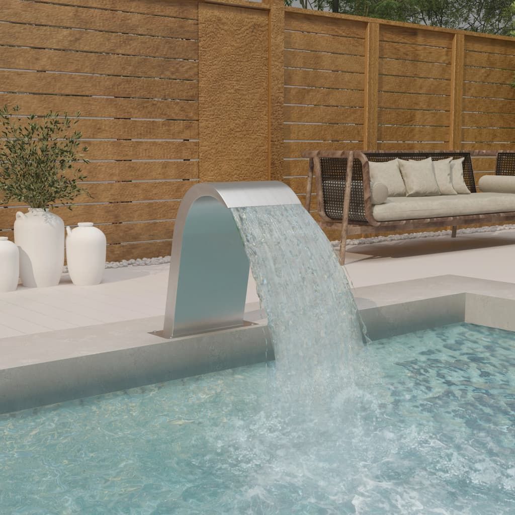 Pool Fountain Silver Stainless Steel 304 Medium Decorative Inlays