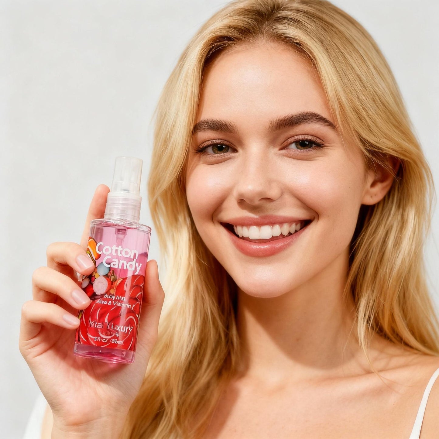 Portable 3pc Body Care Gift Set - Cherry Blossom & Cotton Candy Scents - Hydrating Shower Gel Body Lotion & Fragrance Mist Kit