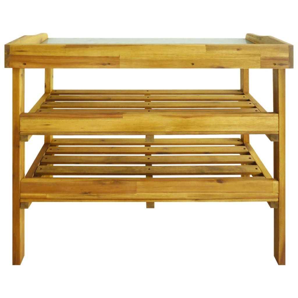 Potting Bench Natural wood color Solid acacia wood with zinc liner