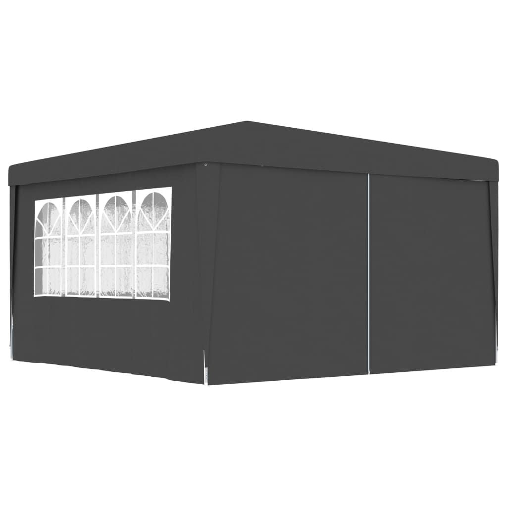 Professional Party Tent with Side Walls 13.1'x13.1'Anthracite 0.3 oz/ft²