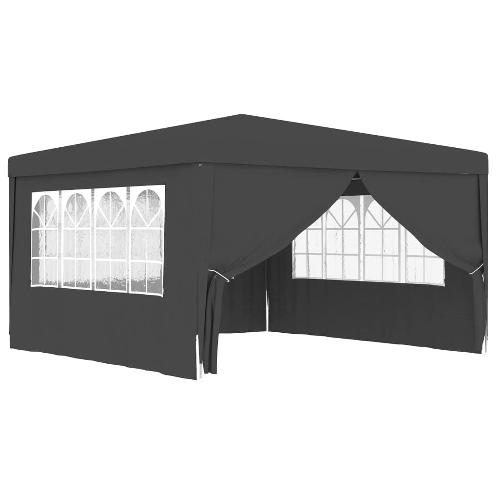 Professional Party Tent with Side Walls 13.1'x13.1'Anthracite 0.3 oz/ft²