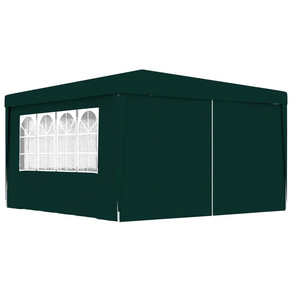 Professional Party Tent with Side Walls 13.1'x13.1'Green 0.3 oz/ft²