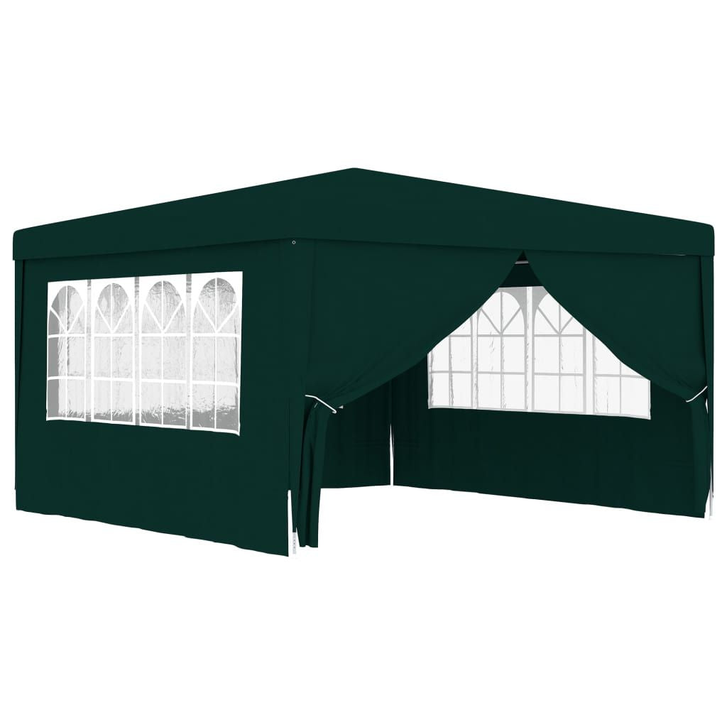Professional Party Tent with Side Walls 13.1'x13.1'Green 0.3 oz/ft²