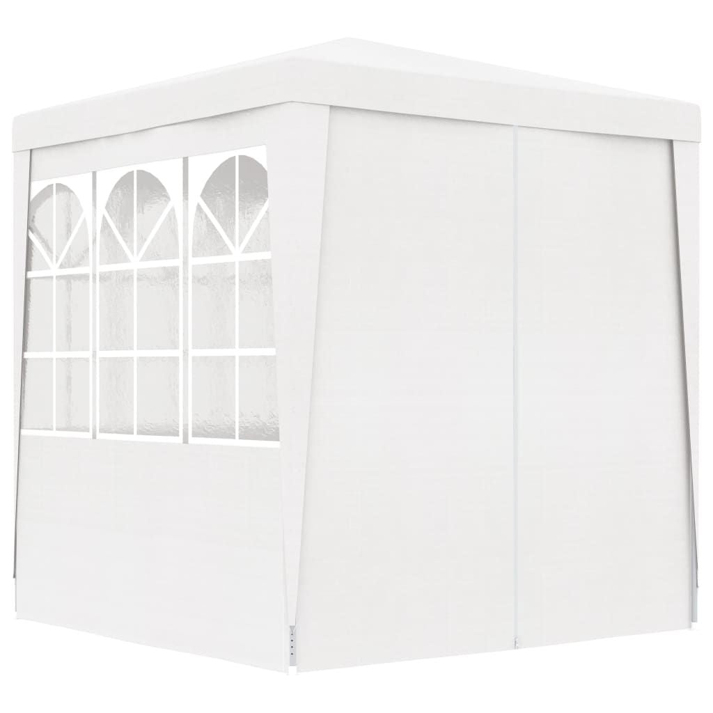 Professional Party Tent with Side Walls 8.2'x8.2' White 0.3 oz/ft²
