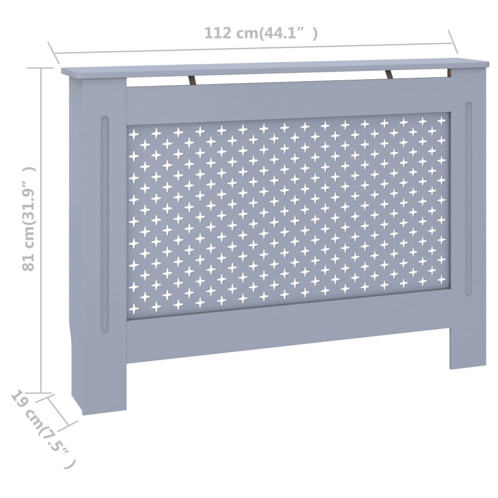 Radiator Cover Anthracite 44.1"x7.5"x32.1" MDF