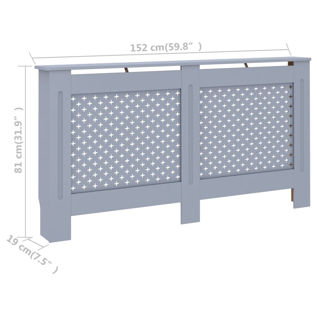 Radiator Cover Anthracite 59.8"x7.5"x32.1" MDF