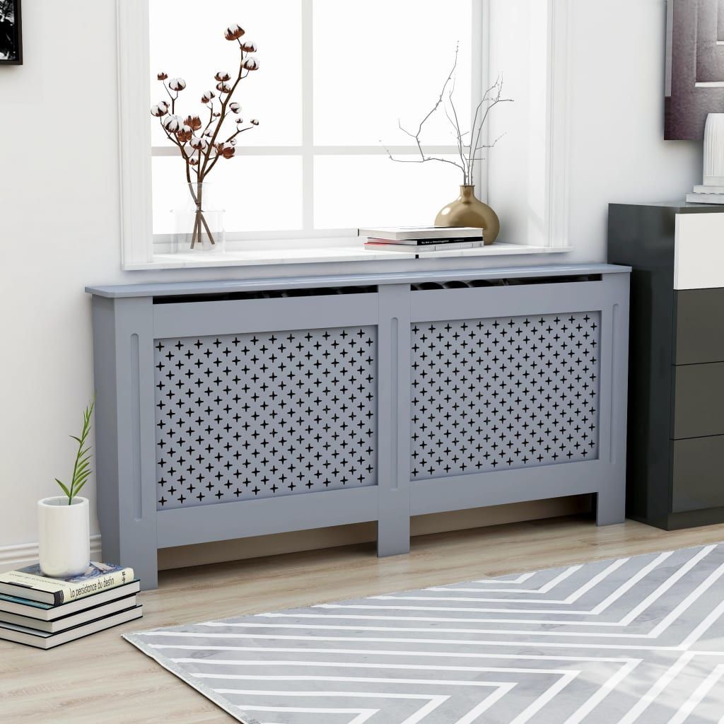 Radiator Cover Anthracite 67.7"x7.5"x32.1" MDF
