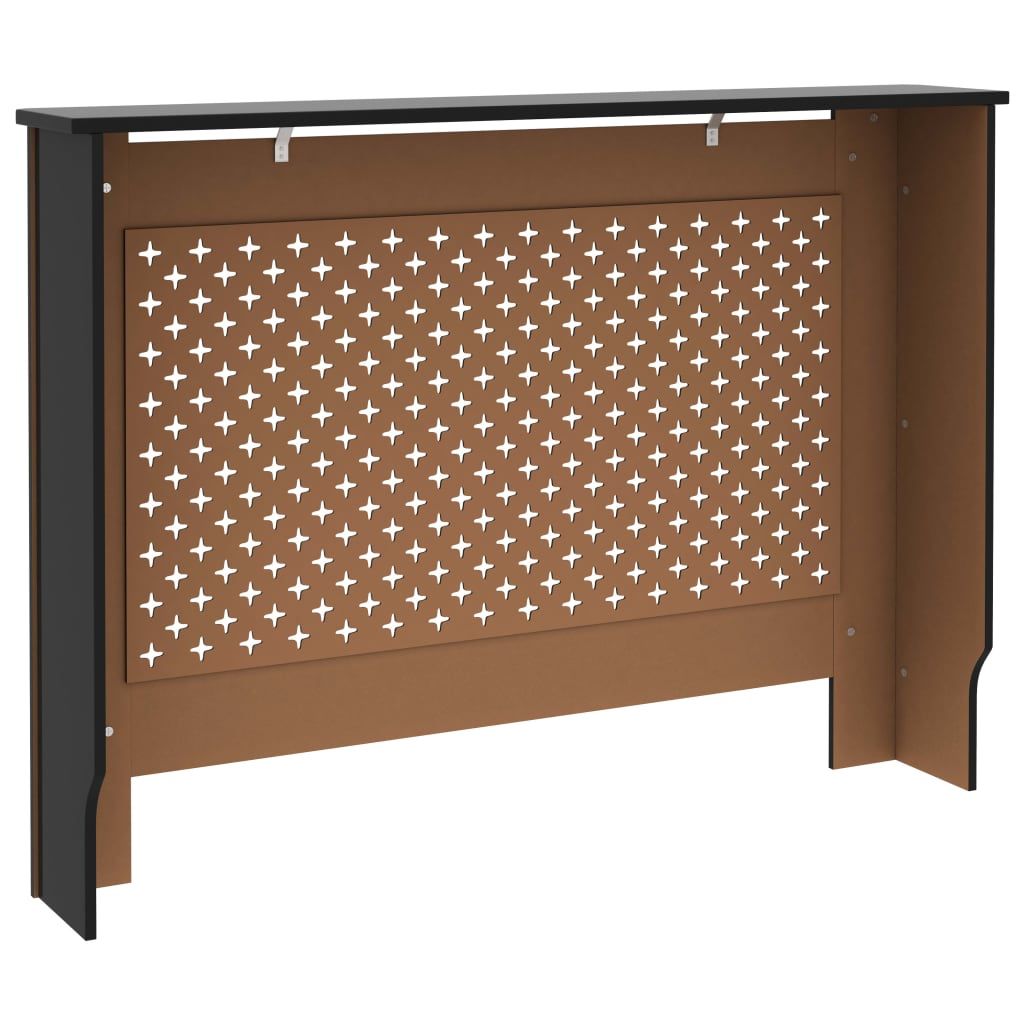 Radiator Cover Black 44.1"x7.5"x32.1" MDF