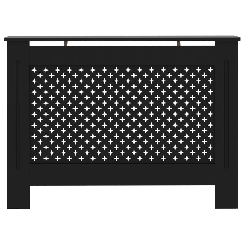 Radiator Cover Black 44.1"x7.5"x32.1" MDF