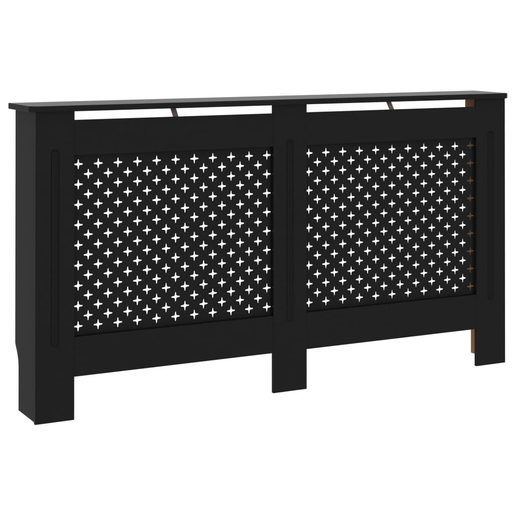 Radiator Cover Black 59.8"x7.5"x32.1" MDF