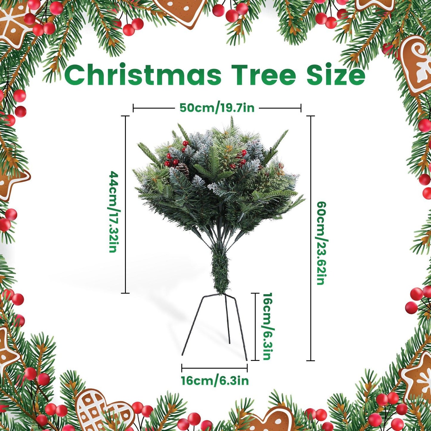 Realistic Artificial Christmas Tree with 8 LED Lighting Modes, Auto Timer, IP44 Waterproof, Battery Operated Indoor Outdoor Holiday Decor