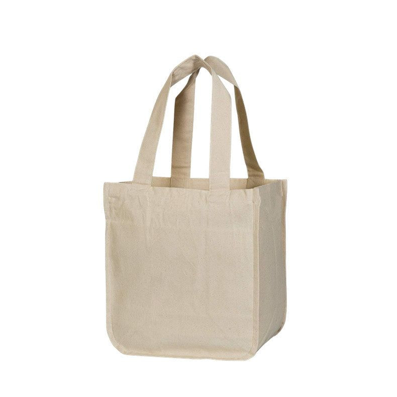Reusable Organic Cotton Tote Grocery Mesh Bag with 6 Internal Sleeves - Eco-Friendly Washable Shopping Bag for Fruit & Vegetables