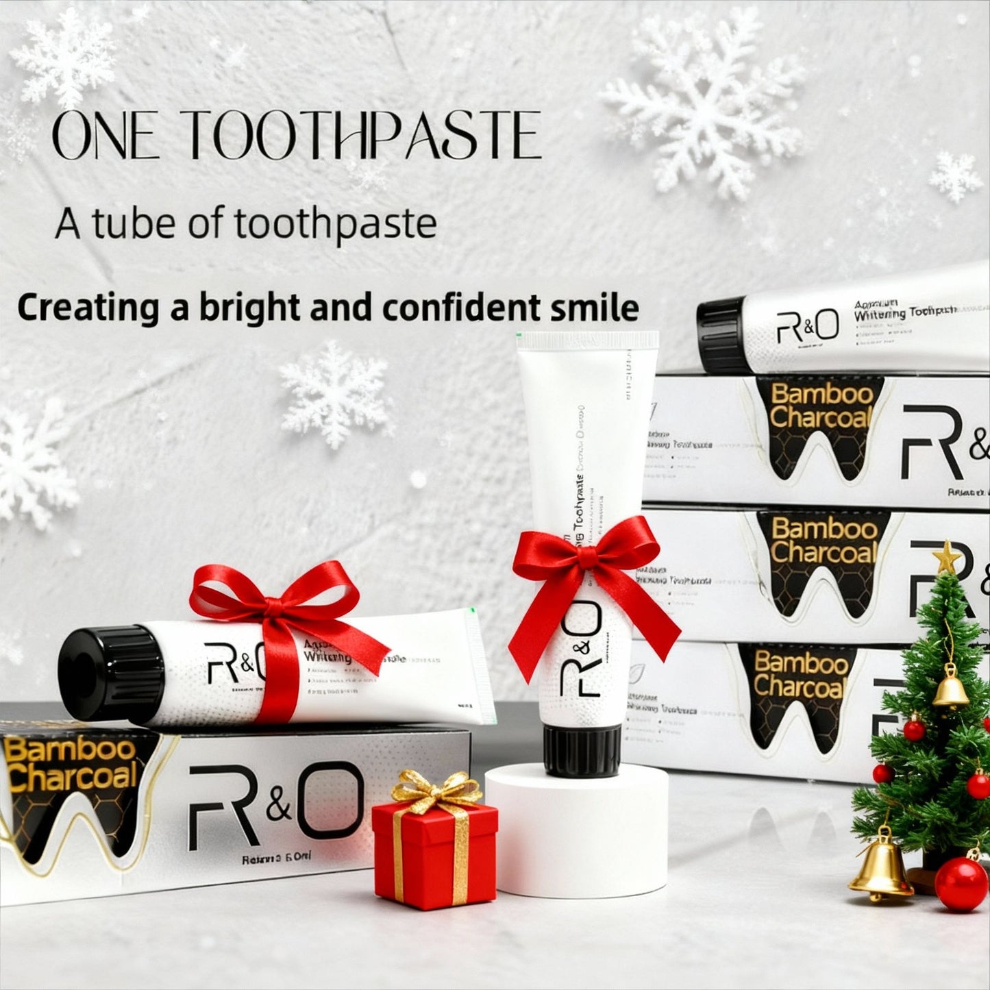 R&O Bamboo Charcoal Whitening Toothpaste, Natural Deep Cleaning Oral Care (3.5oz) - US West Coast Stock & Fast Shipping