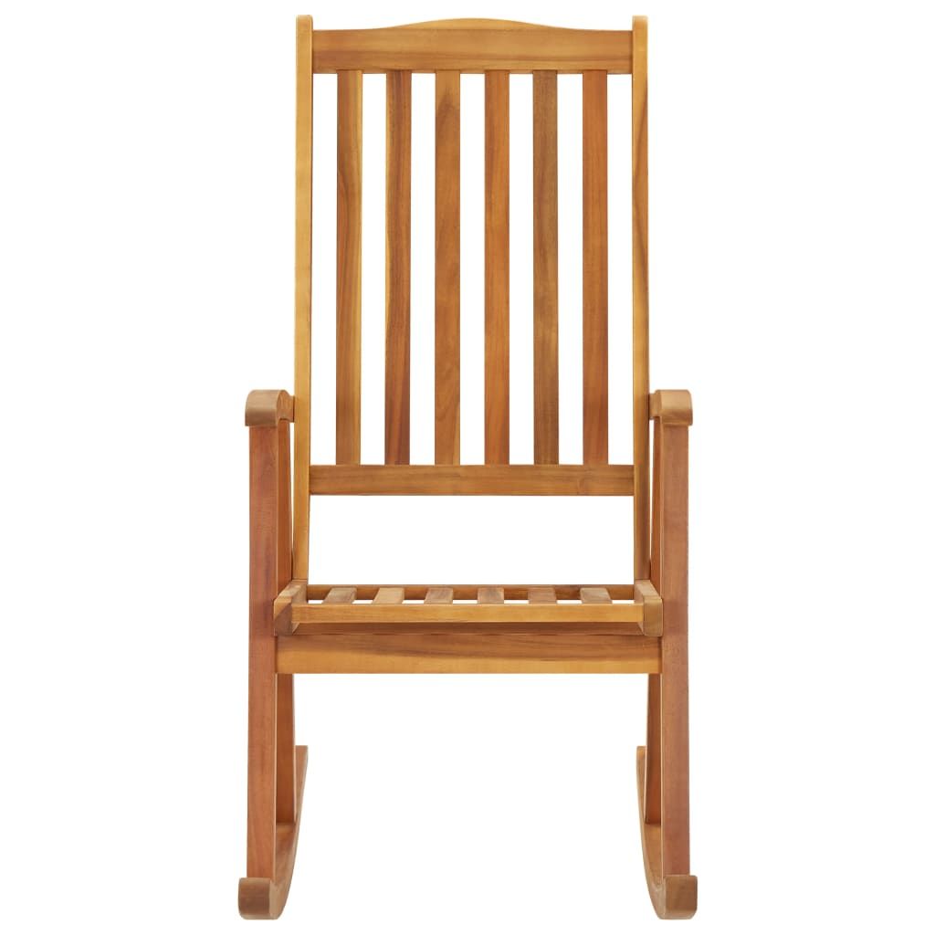 Rocking Chair Brown Solid Acacia Wood Large Durable
