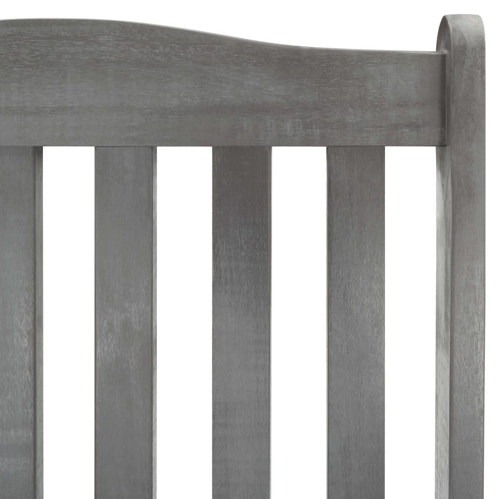 Rocking Chair Grey Solid Acacia Wood Standard Durable