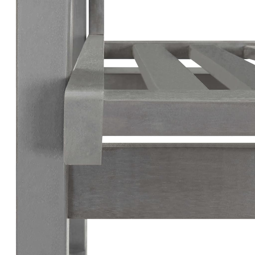 Rocking Chair Grey Solid Acacia Wood Standard Durable