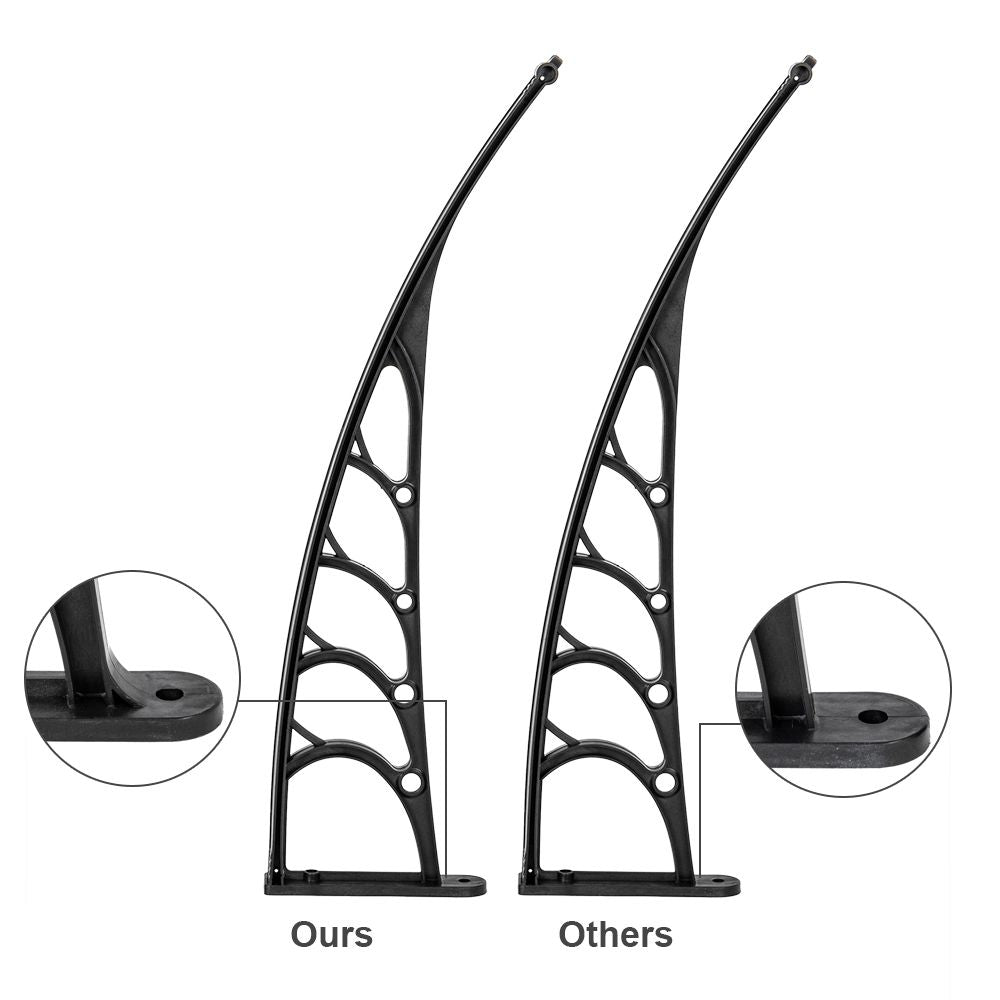 [Same Code: 77737681]HT-200 x 100 Household Application Door & Window Rain Cover Eaves Black Holder