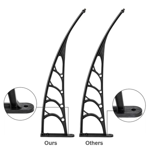 [Same Code: 77737681]HT-200 x 100 Household Application Door & Window Rain Cover Eaves Black Holder