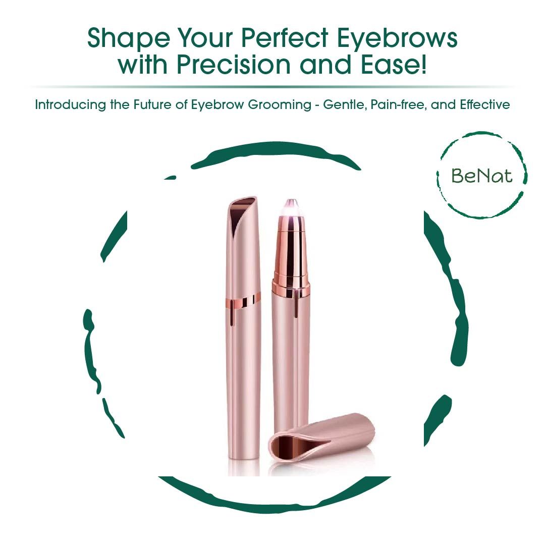 Set of 3. Rechargeable Effortless Beauty Kit - Facial Hair Remover, Eyebrow Trimmer & Heated Eyelash Curler Set