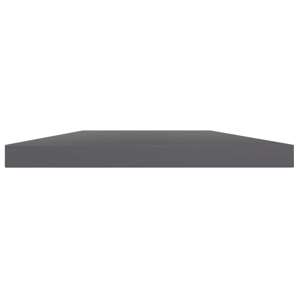 Shelf Set of 4 High gloss grey Engineered wood