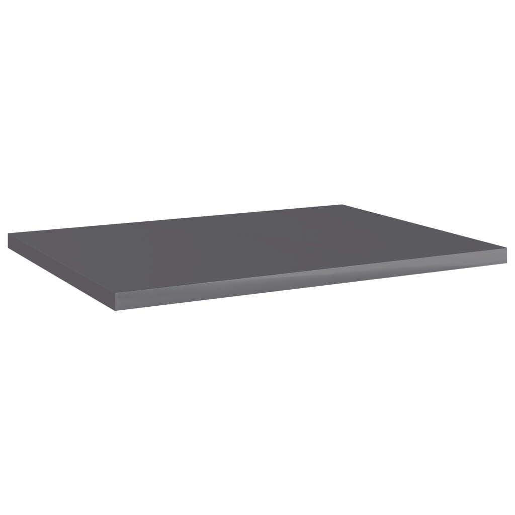 Shelf Set of 8 High gloss grey Engineered wood Medium Simple