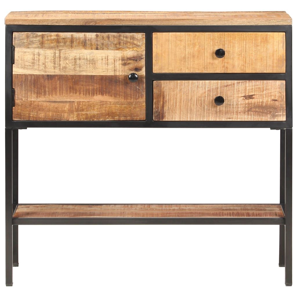 Sideboard Natural Mango Wood and Black Iron