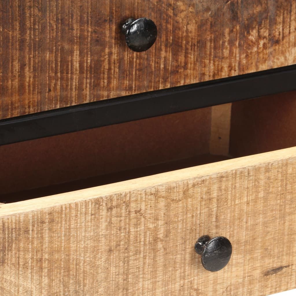 Sideboard Natural Mango Wood and Black Iron