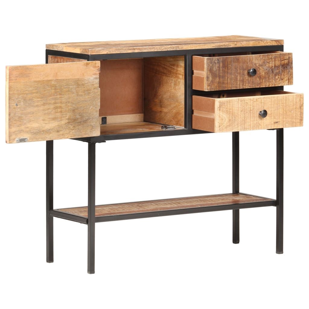 Sideboard Natural Mango Wood and Black Iron