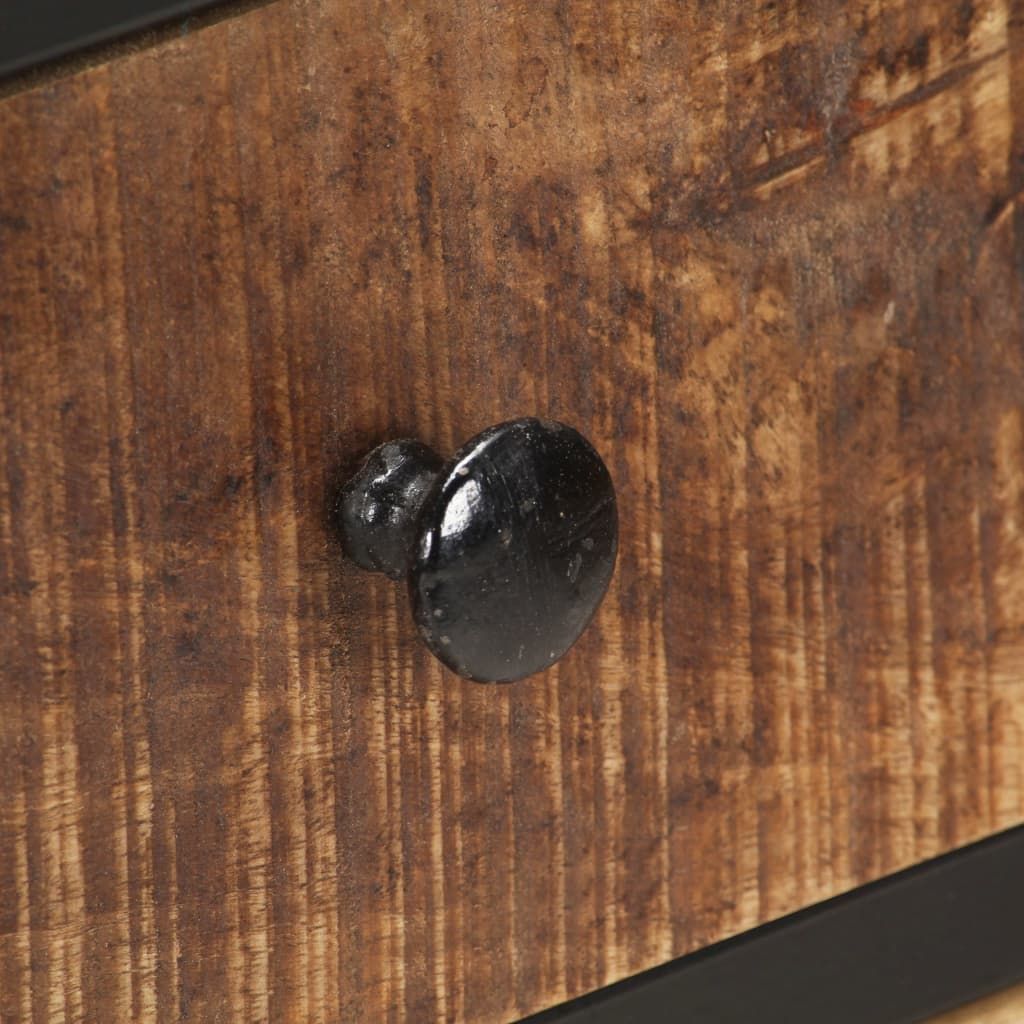 Sideboard Natural Mango Wood and Black Iron