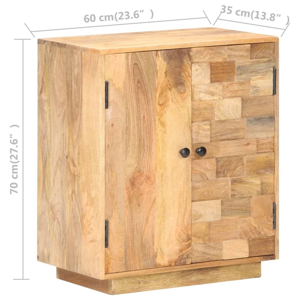 Sideboard Natural Timber Solid Mango Wood Sideboard Rectangular
