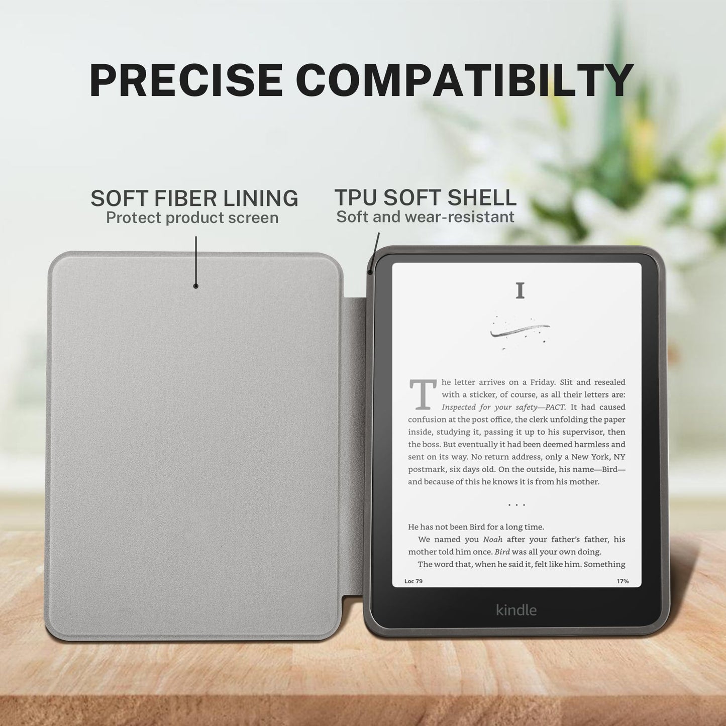 Smart Case for 7 Inch Kindle Paperwhite 12th Ereader(2024 Release) and Colorsoft Signature Edition, Includes a Screen Protector, 7" Lightweight PU Leather Protective Cover with Auto Sleep/Wake