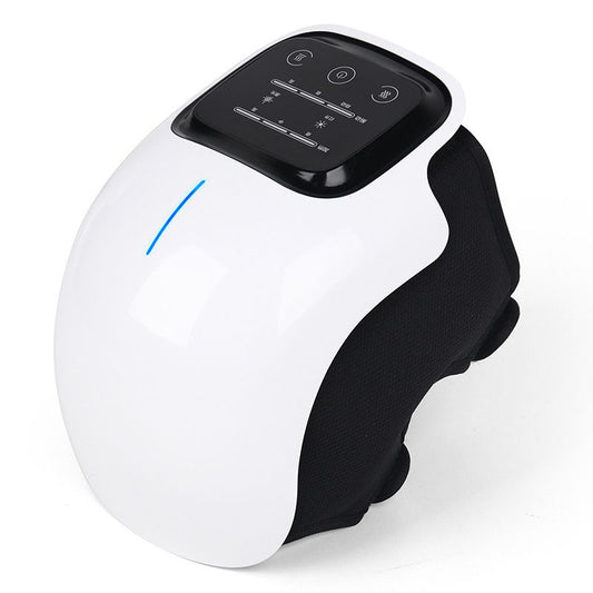 Smart Knee Massager - Wireless Electric Knee Massage Wrap with Pulse Technology, Heat Compress, 15 Intensity Levels & Adjustable Velcro Strap for Home, Office, Gym, Relaxation & Muscle Comfort