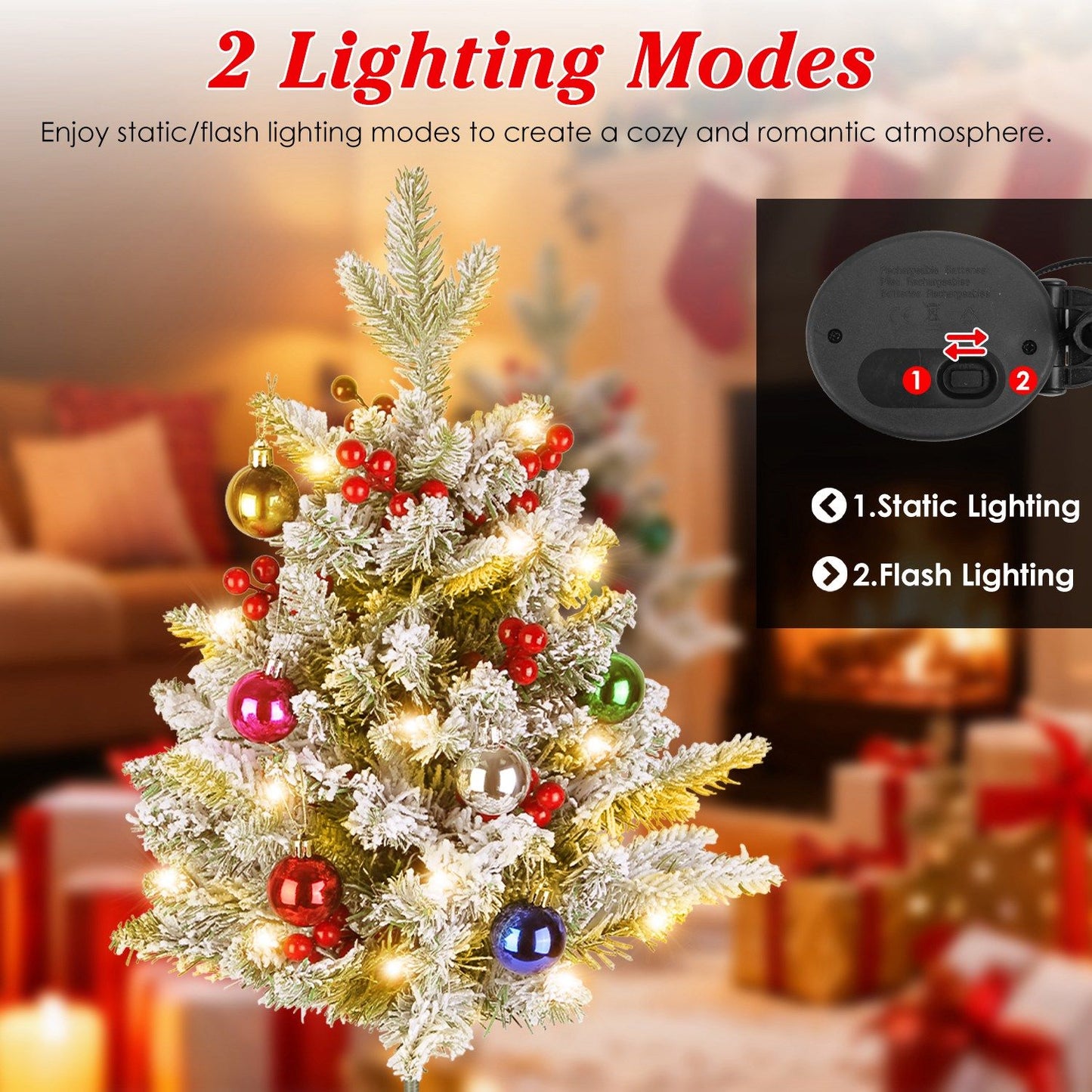 Solar Artificial Christmas Tree - 50 Warm LEDs & 2 Lighting Modes, IP44 Waterproof Auto On/Off, Lifelike Decor for Indoor Outdoor Holiday Celebrations
